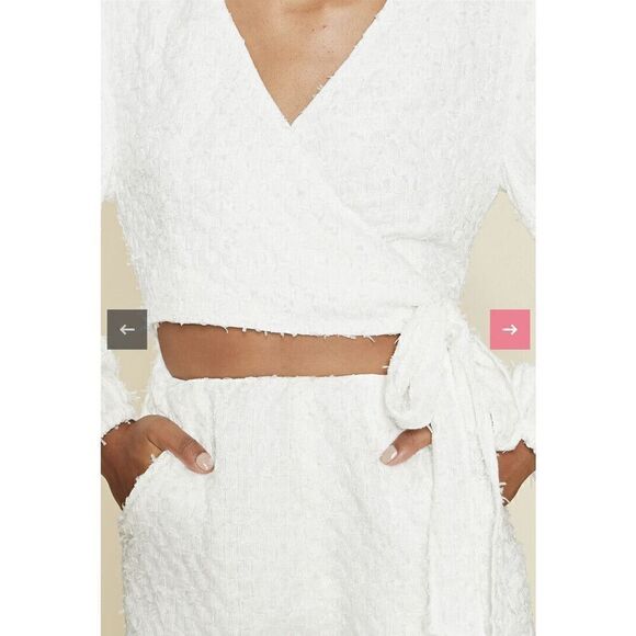LPA Jess Romper In White Cut Out Detail Size XL NWT $248 (5-14) - Picture 3 of 6